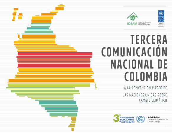 Dentro de las publicaciones que hacen parte de la Tercera Comunicación Nacional de Cambio Climático se resaltan: Capítulo 4: Análisis de Vulnerabilidad y Riesgo por Cambio Climático en Colombia Capítulo 5: Acciones en adaptación