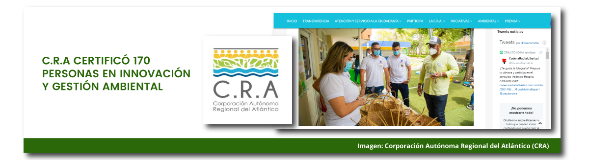 CRA certificó 170 personas en innovación y gestión ambiental
