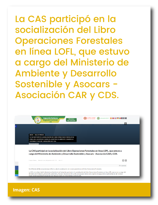 La CAS participó en la socialización del libro Operaciones Forestales en línea LOFL